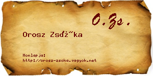 Orosz Zsóka névjegykártya