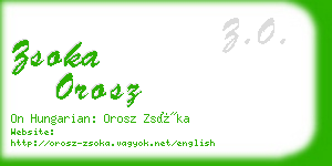 zsoka orosz business card